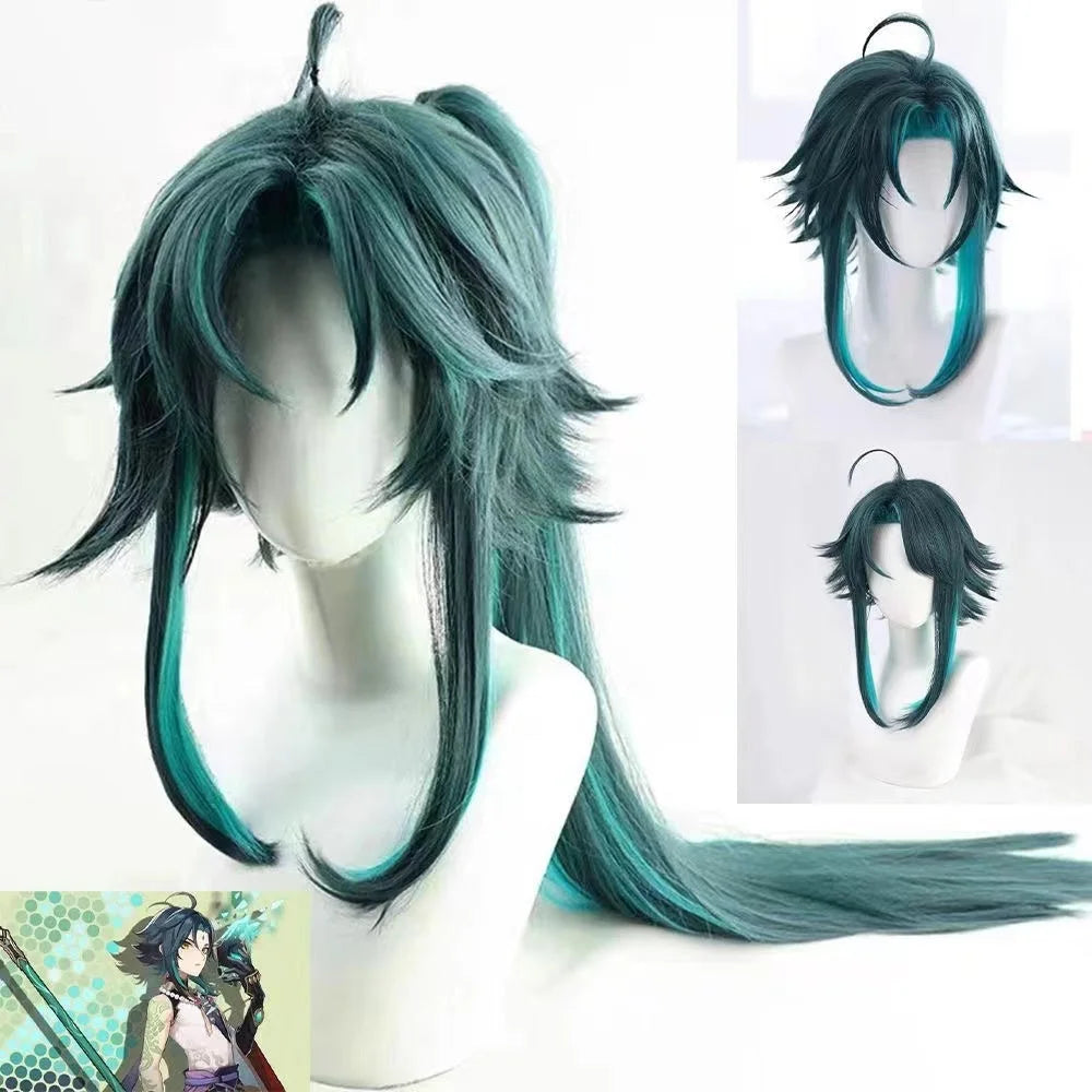 Deals Genshin Impact Xiao WIG, Needs Styling+Foam Head Included (READ DESCRIPTION)