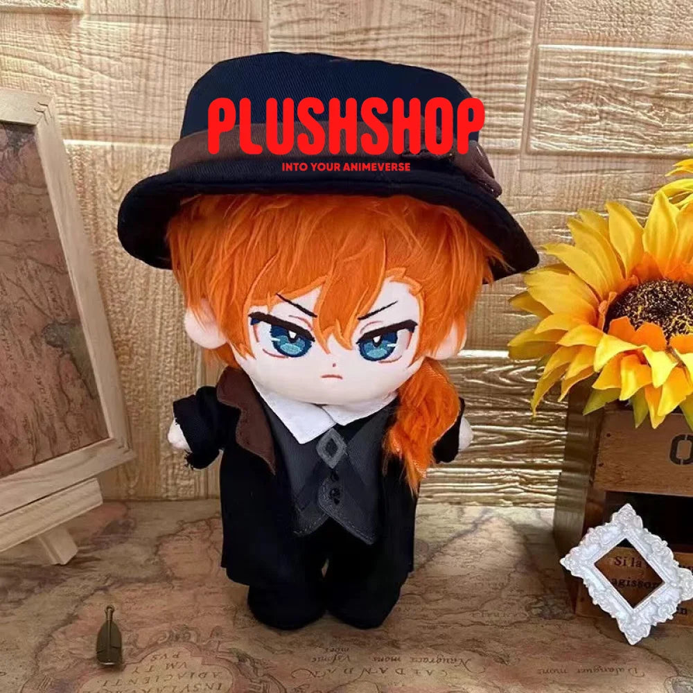 20Cm Bungo Stray Dogs Dazai Osamu &amp; Nakahara Chuuya Stuffed Plushie Outfit Changeable