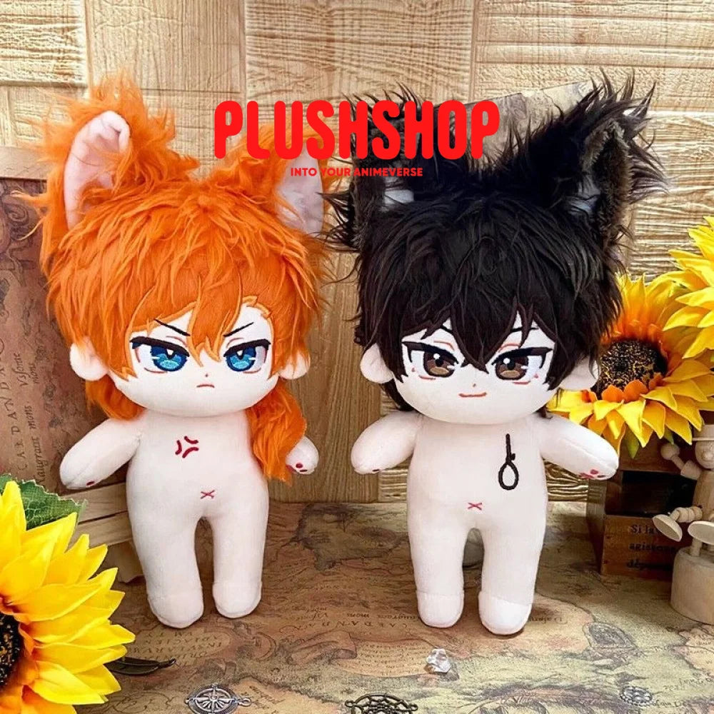 20Cm Bungo Stray Dogs Dazai Osamu &amp; Nakahara Chuuya Stuffed Plushie Outfit Changeable