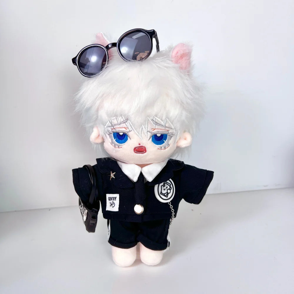 20Cm Jujutsu Kaisen Gojo Satoru Cotton Doll Stuffed Plushie Outfit Changeable Naked Doll With Bones