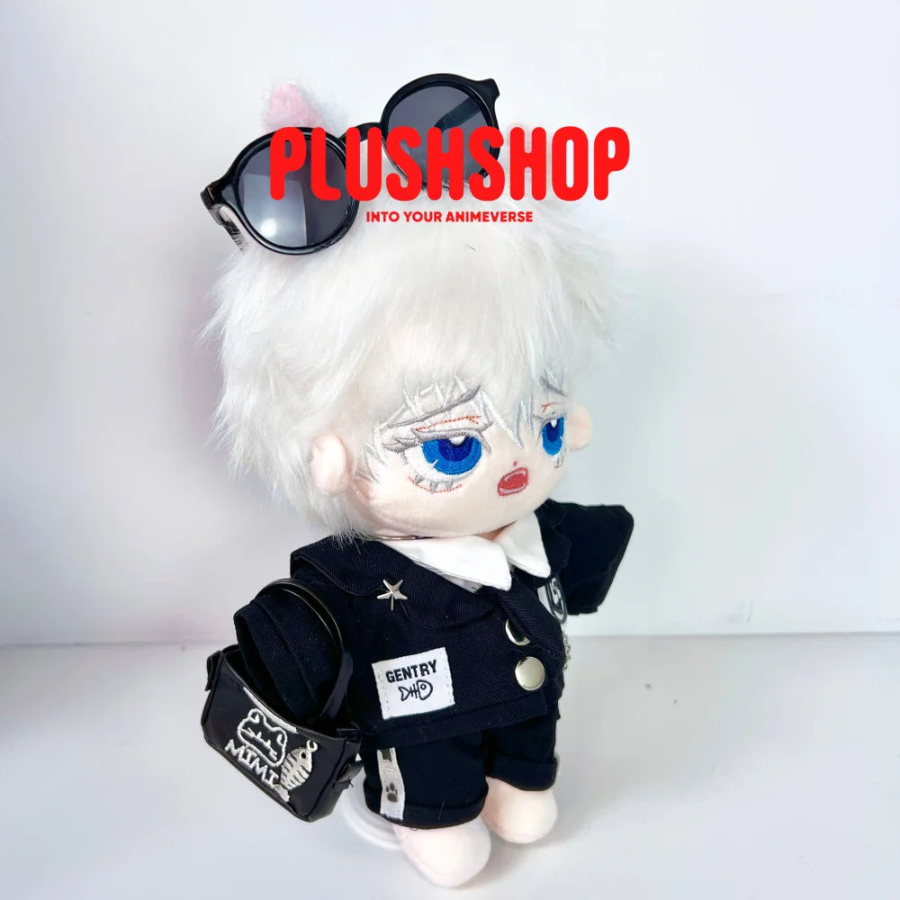 20Cm Jujutsu Kaisen Gojo Satoru Cotton Doll Stuffed Plushie Outfit Changeable 玩偶