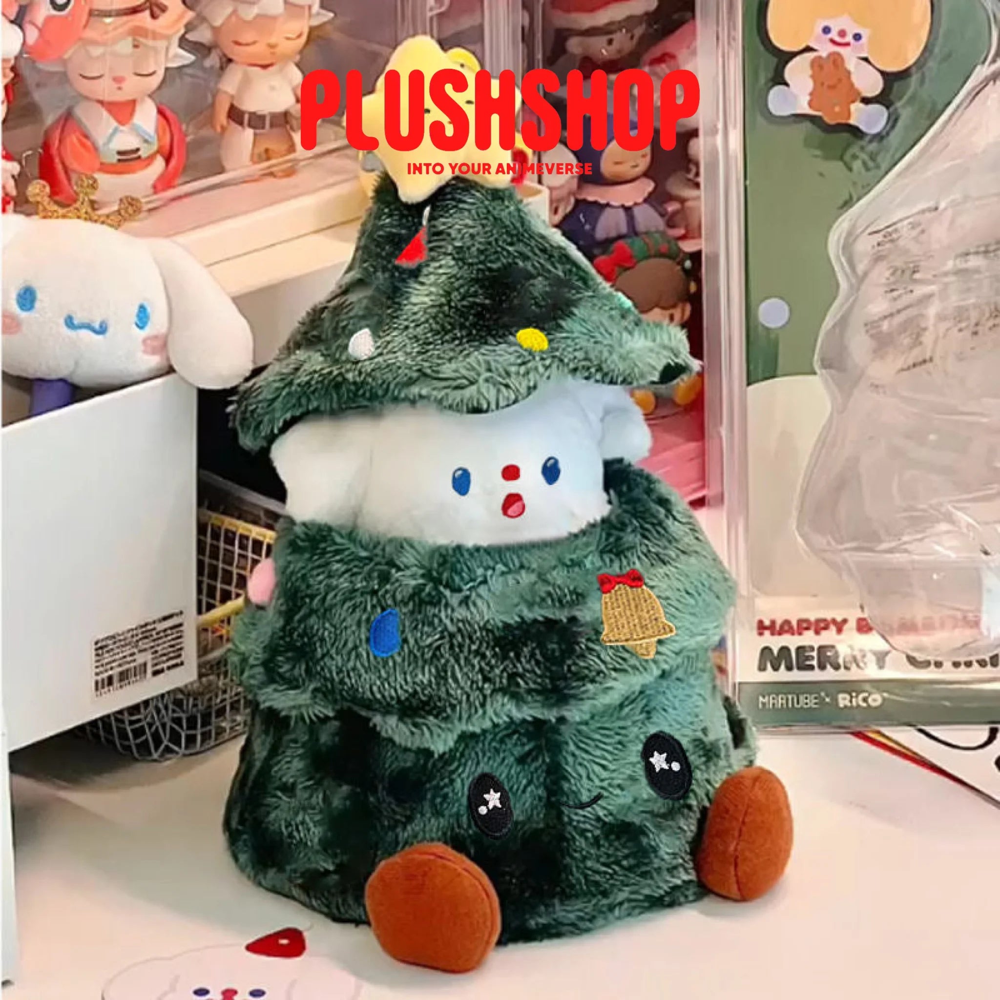 30cm Cute Plush Christmas Tree Desktop Decoration Cotton Doll 