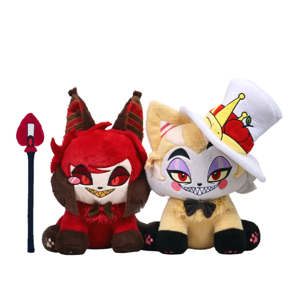 45Cm Alastor &amp; Lucifer Meow Combo Pack Hazbin Hotel 玩偶