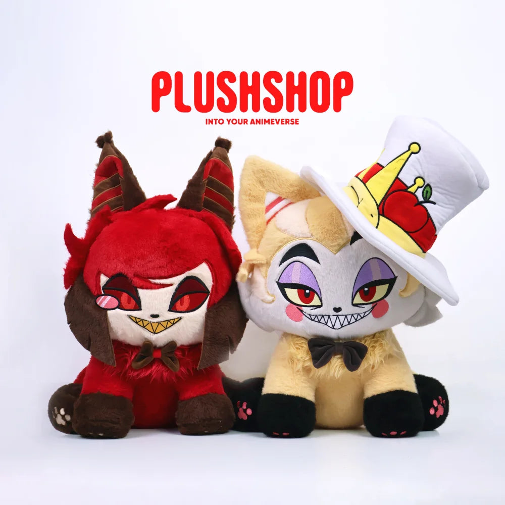 45Cm Alastor &amp; Lucifer Meow Combo Pack Hazbin Hotel 玩偶