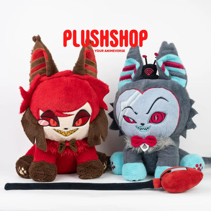 45Cm Alastor &amp; Vox Meow Combo Pack Hazbin Hotel 玩偶