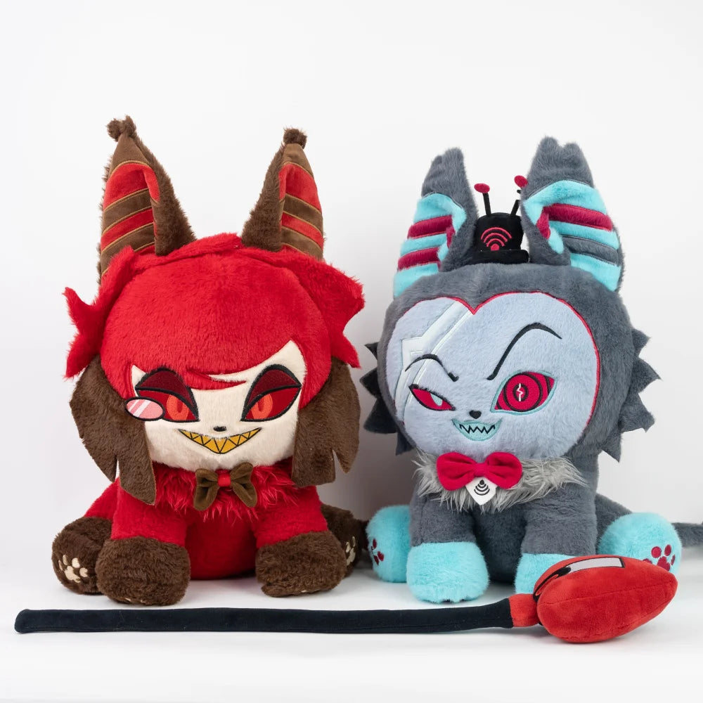 45Cm Alastor &amp; Vox Meow Combo Pack Hazbin Hotel 玩偶