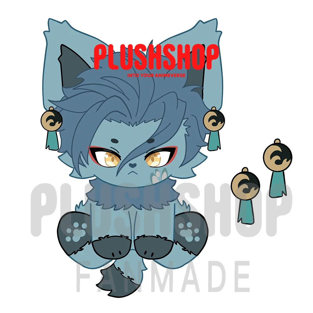 Jiyan Meow Wuthering Waves Fanmade Art Pre Order Deposit 45Cm 玩偶