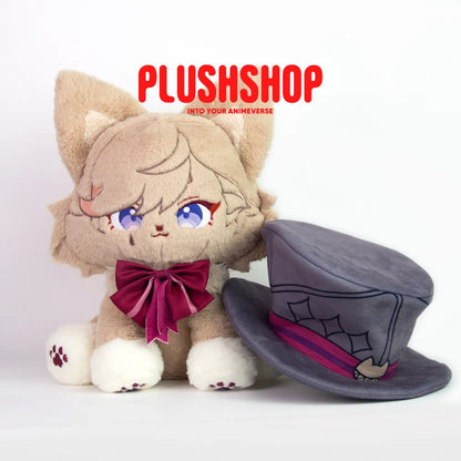 45Cm Genshin Lyney Plush Lyneymeow Cute Puppet With Detachable Hat (Ship Within 15 Days)