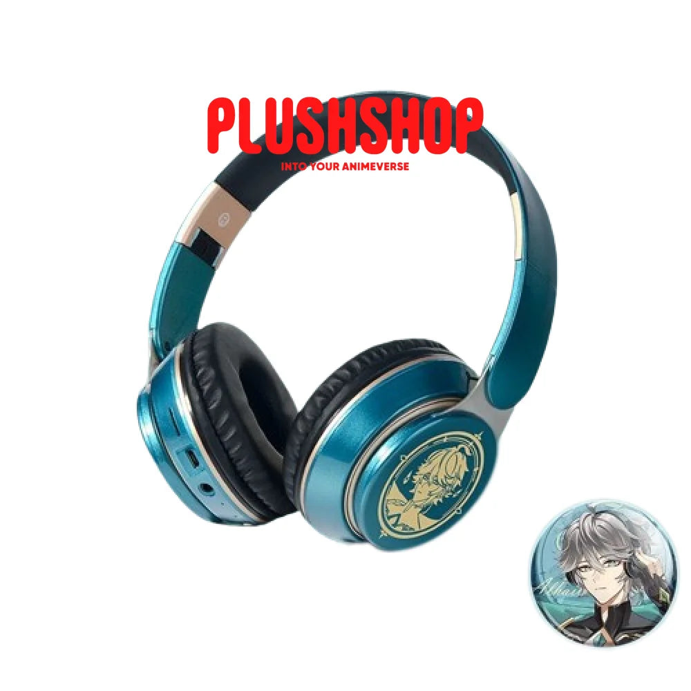 Genshin Alhaitham Headphone Wireless With Microphone Hifi Stereo Foldable Lightweight Headset