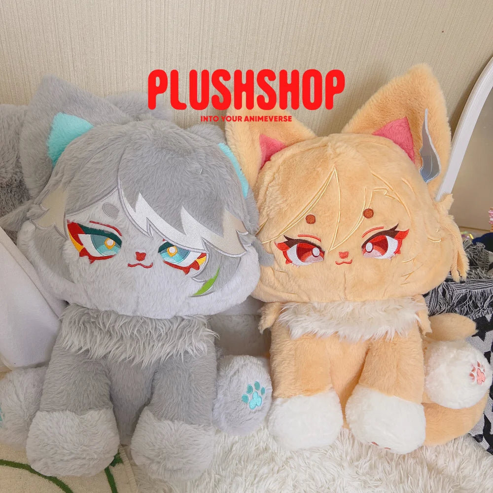 Genshin Impact Alhaithammeow &amp; Kavehmeow Plushie Combo Pack(Pre Order Ship Within 20 Days) 45Cm