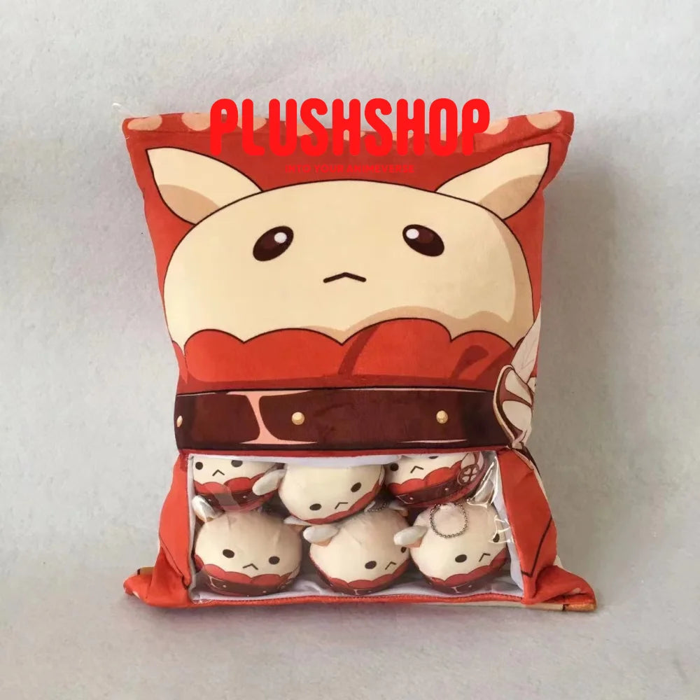 Anime Genshin Impact Klee Pillow Cute Plush Gift Big Pillow With 6Pcs Small Plush