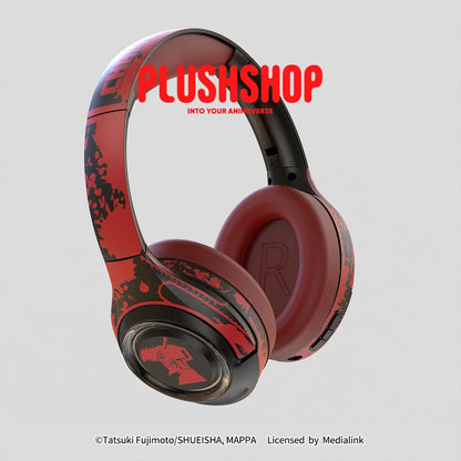 Chainsaw Man Character Power Headphone Earphone Wireless With Microphone Hifi Stereo Foldable