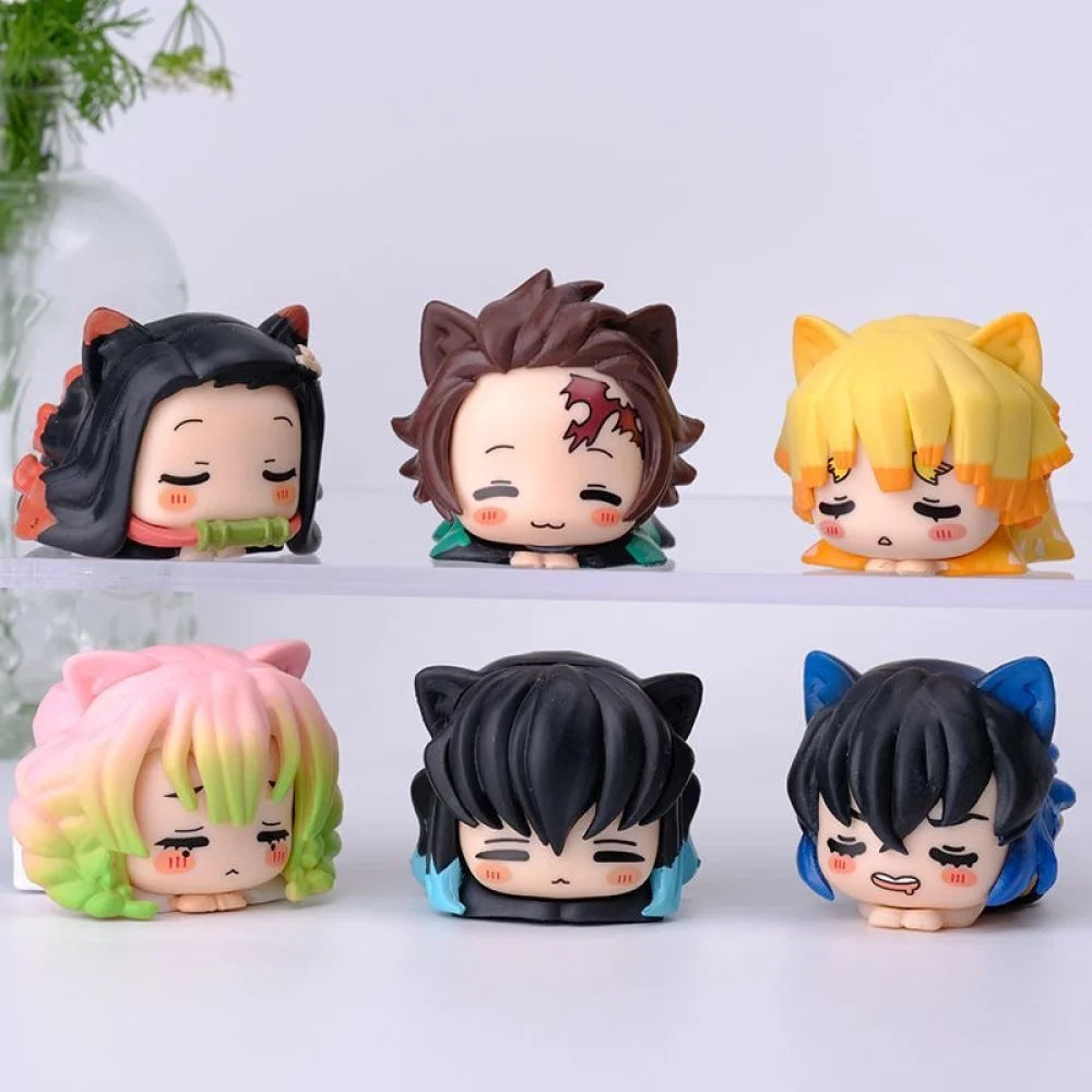 Demon Slayer Cute Doll Decoration 6 Pcs 亚克力玩具