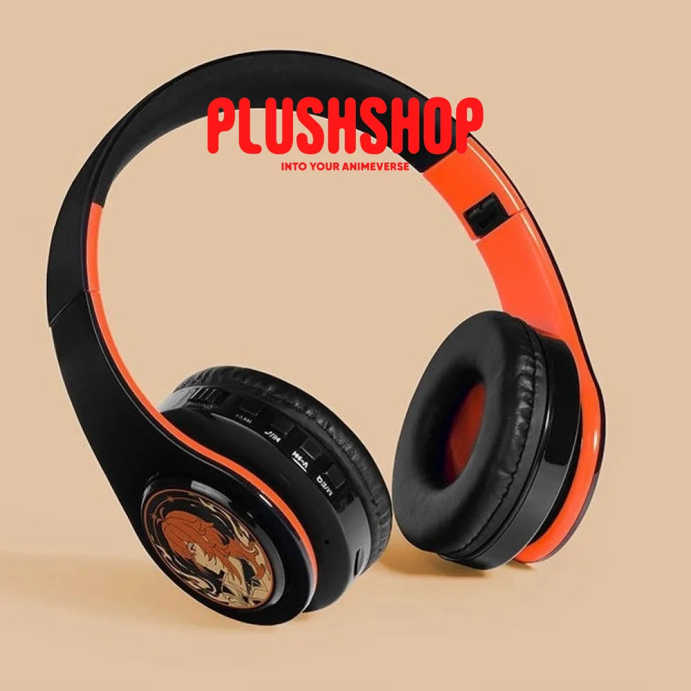 Genshin Diluc Headphone Earphone Wireless With Microphone Hifi Stereo Foldable Lightweight Headset