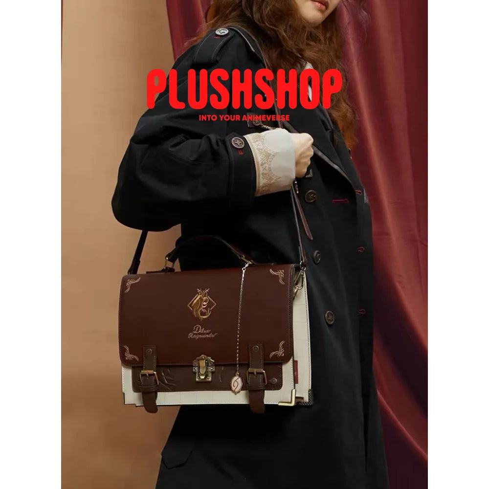 Genshin Impact Messenger Bag Pu Leather Diluc Theme Impression