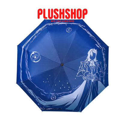 Genshin Furina Compact Folding Umbrella Neuvillette Auto Windproof Travel With 10 Ribs 雨伞