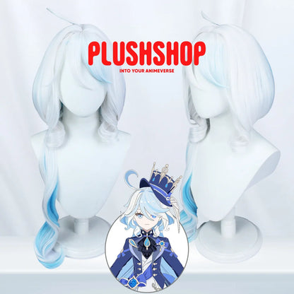 Genshin Impact Furina Cosplay Outfit Clohes Wig Wig(Only One Size) / Xs 衣服套装