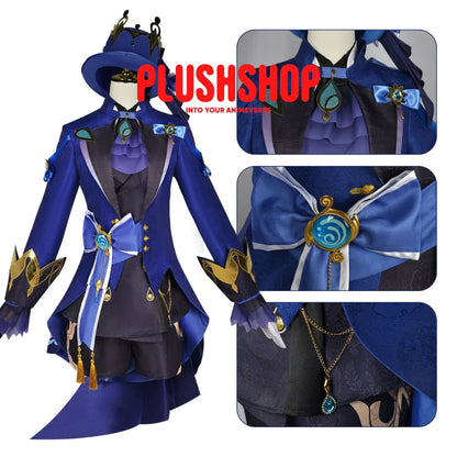 Genshin Impact Furina Cosplay Outfit Clohes Wig 衣服套装