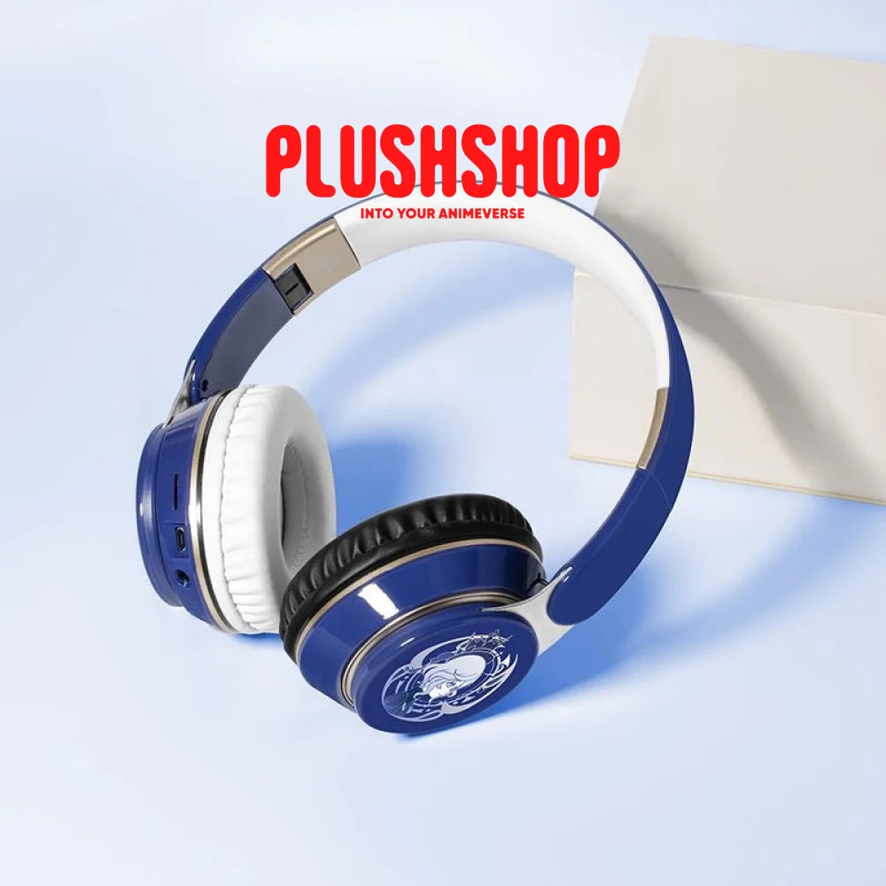 Genshin Furina Headphone Earphone Wireless With Microphone Hifi Stereo Foldable Lightweight