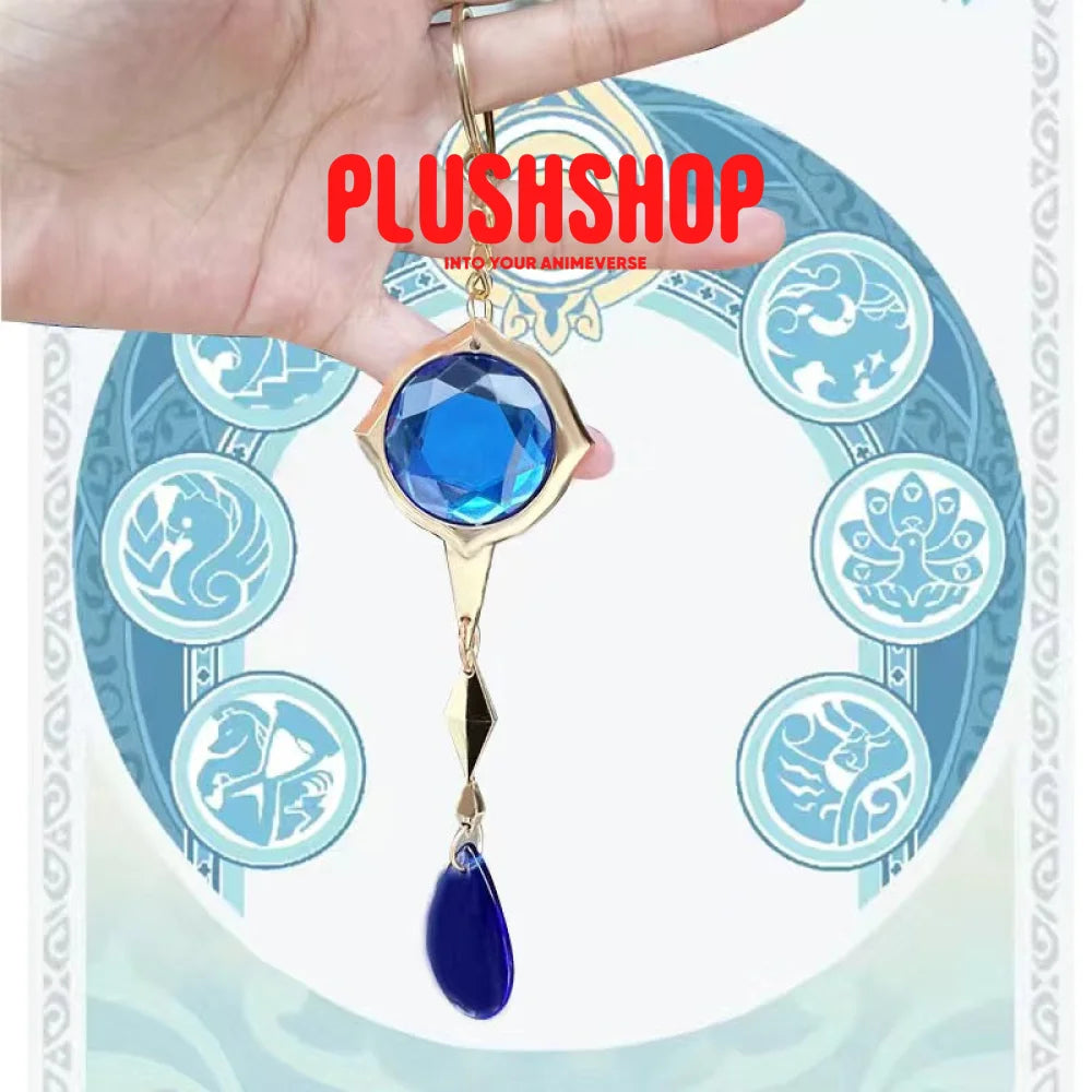 Genshin Impact Fontaine Character Furina Vision Brooch Keychain