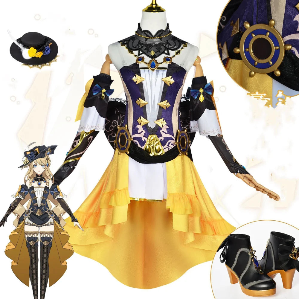 Genshin Impact Navia Cosplay Costume Full Set Cosplay 套装