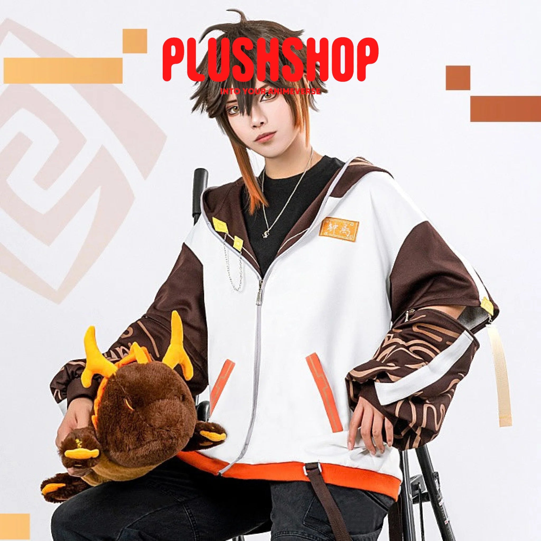 Genshin Impact Tartaglia&amp;Zhongli Theme Costume Cosplay Casual Wearing Outfit Coat(Pre- Order