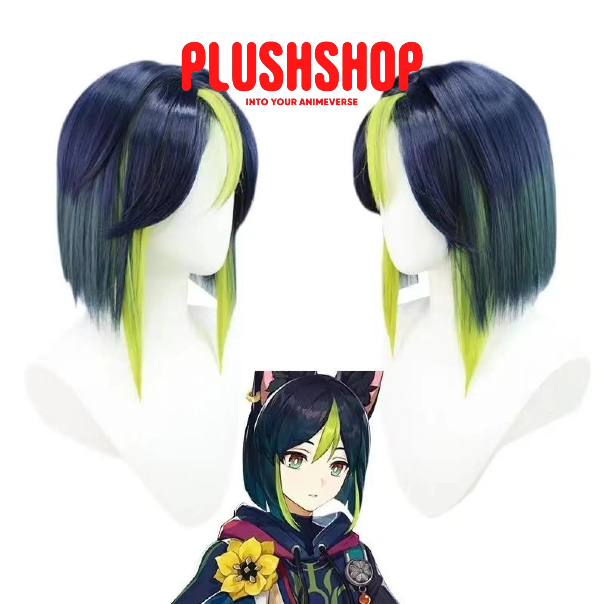 Genshin Impact Tighnari Cosplay Costume Full Set Wig Only / S