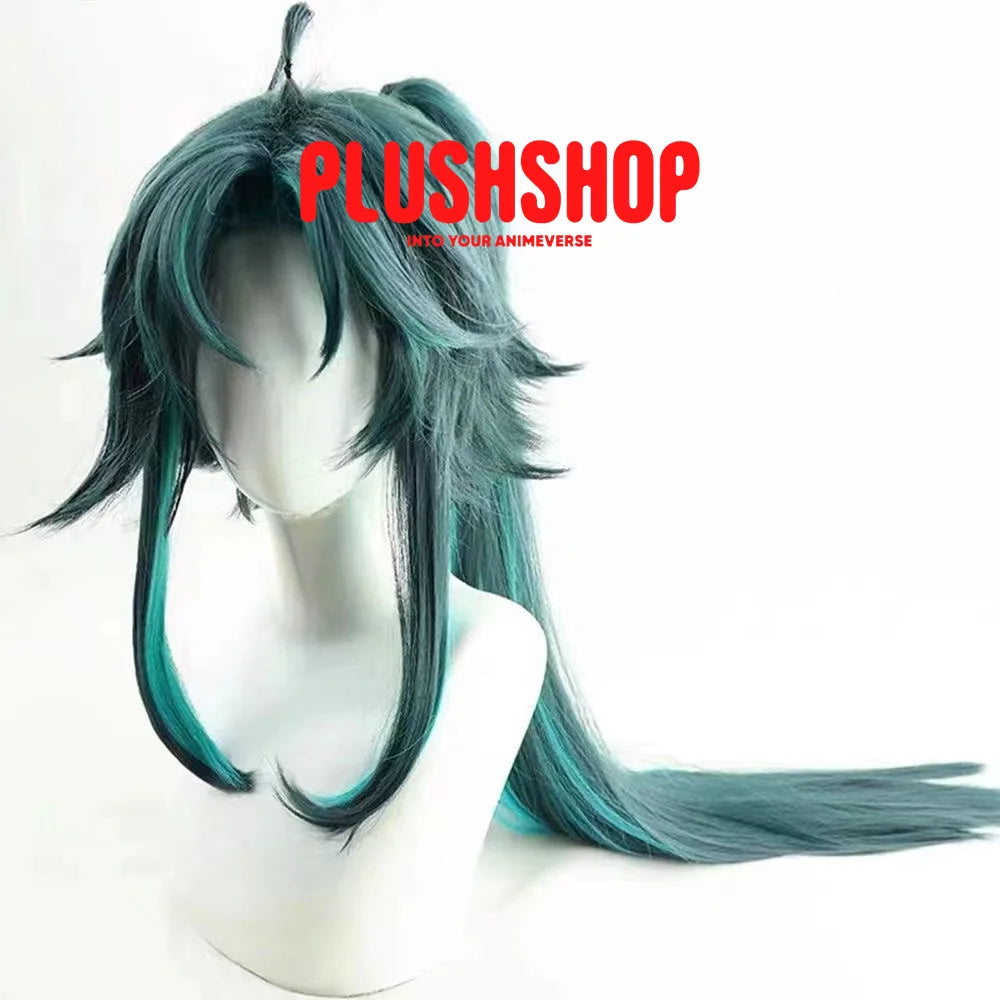 Genshin Impact Xiao Cosplay Wig Ponytail Included