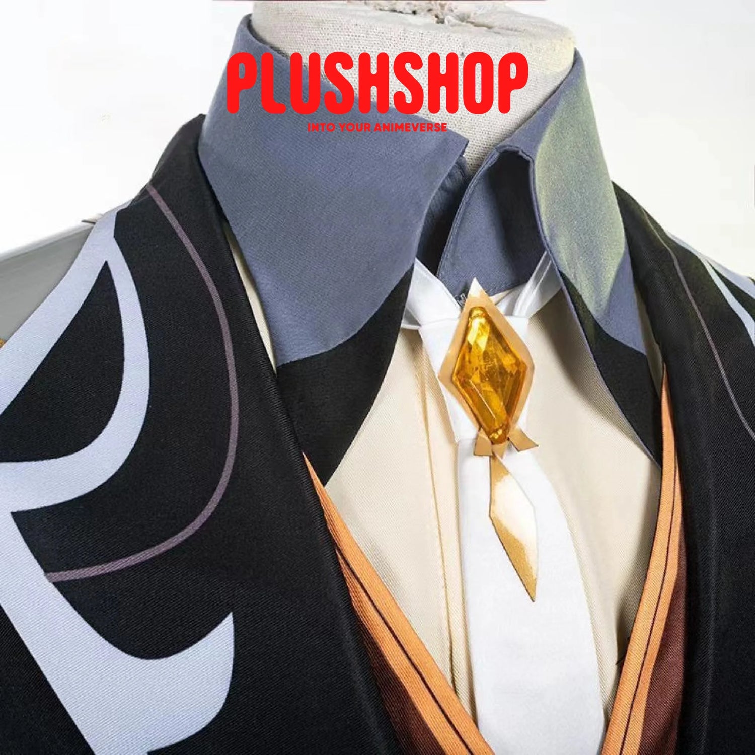 Genshin Impact Zhongli Cosplay Costume Full Set Wig