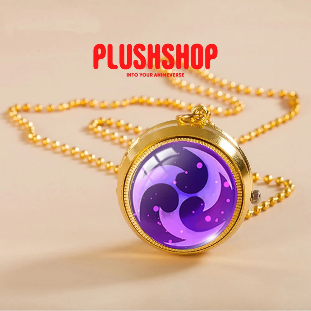 Genshin Sumeru Vision Pendant Metal Pocket Watch Necklace Electro