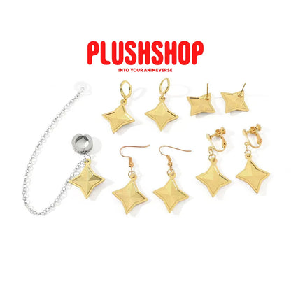 Genshin Primogem Designed Earrings Earphone Accessories