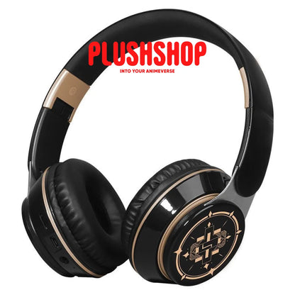 Genshin Zhongli Headphone Earphone Wireless With Microphone Hifi Stereo Foldable Lightweight Headset