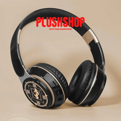 Genshin Zhongli Headphone Earphone Wireless With Microphone Hifi Stereo Foldable Lightweight Headset