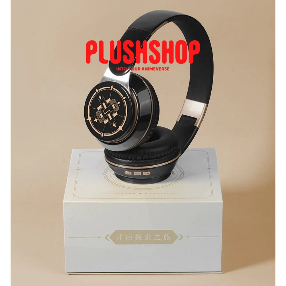 Genshin Zhongli Headphone Earphone Wireless With Microphone Hifi Stereo Foldable Lightweight Headset