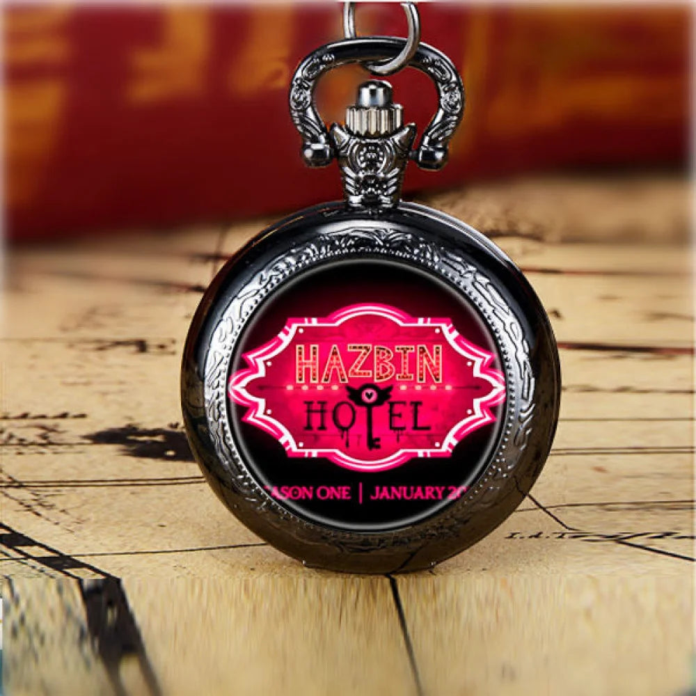 Hazbin Hotel Pendant Metal Pocket Watch Necklace A 怀表