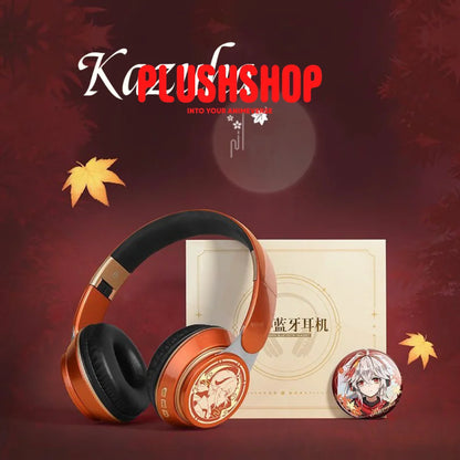 Genshin Kazuha Headphone Wireless With Microphone Hifi Stereo Foldable Lightweight Headset