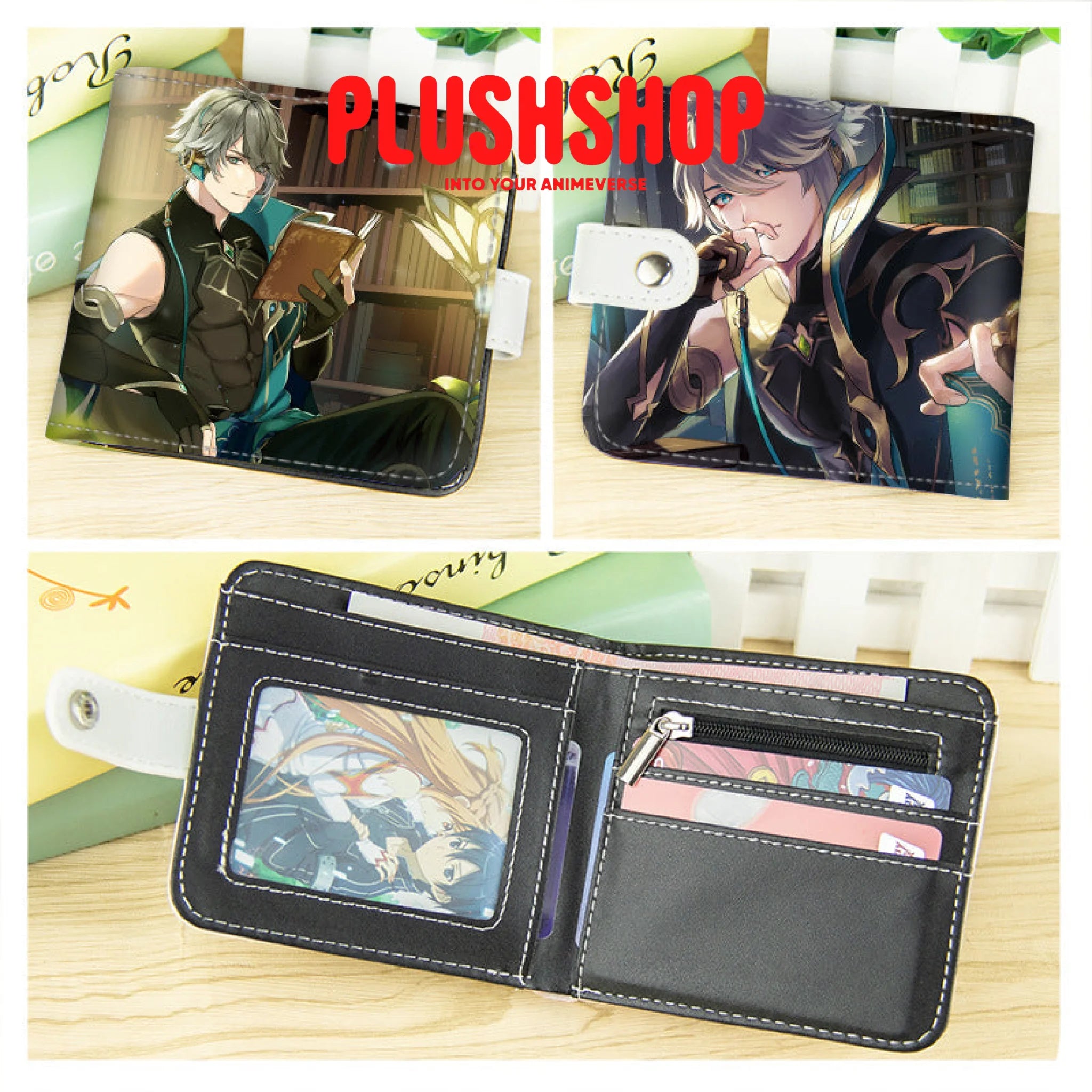 Leather Wallet Scarameow Ganyu Cute Anime Wallet – PLUSH SHOP