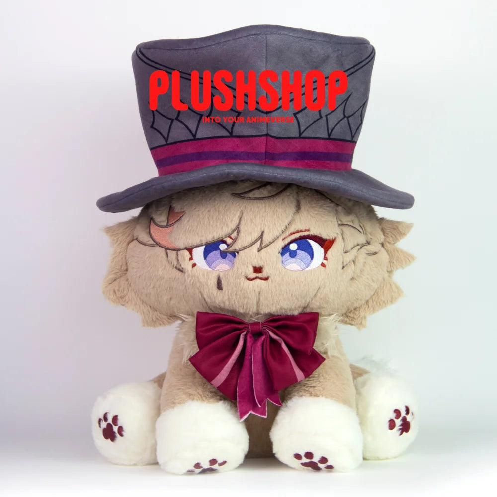 45Cm Genshin Lyney Plush Lyneymeow Cute Puppet With Detachable Hat (Ship Within 15 Days)