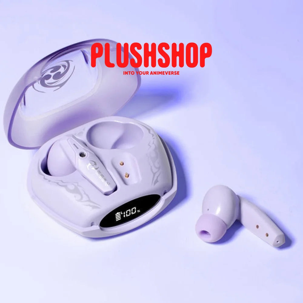 Genshin Impact Raiden Cute Bluetooth Headphones Earphone 耳机