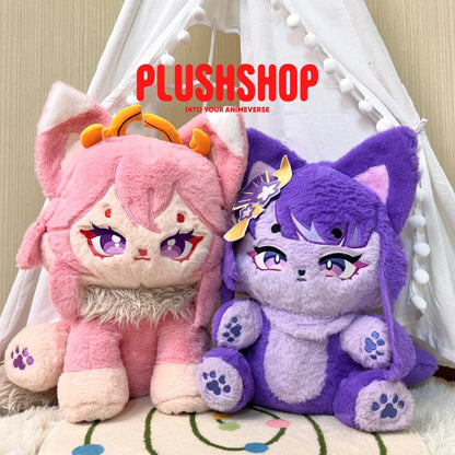 Genshin Impact Raidenmeow &amp; Mikomeow Plushie Combo Pack(Pre Order Ship Within 30 Days)