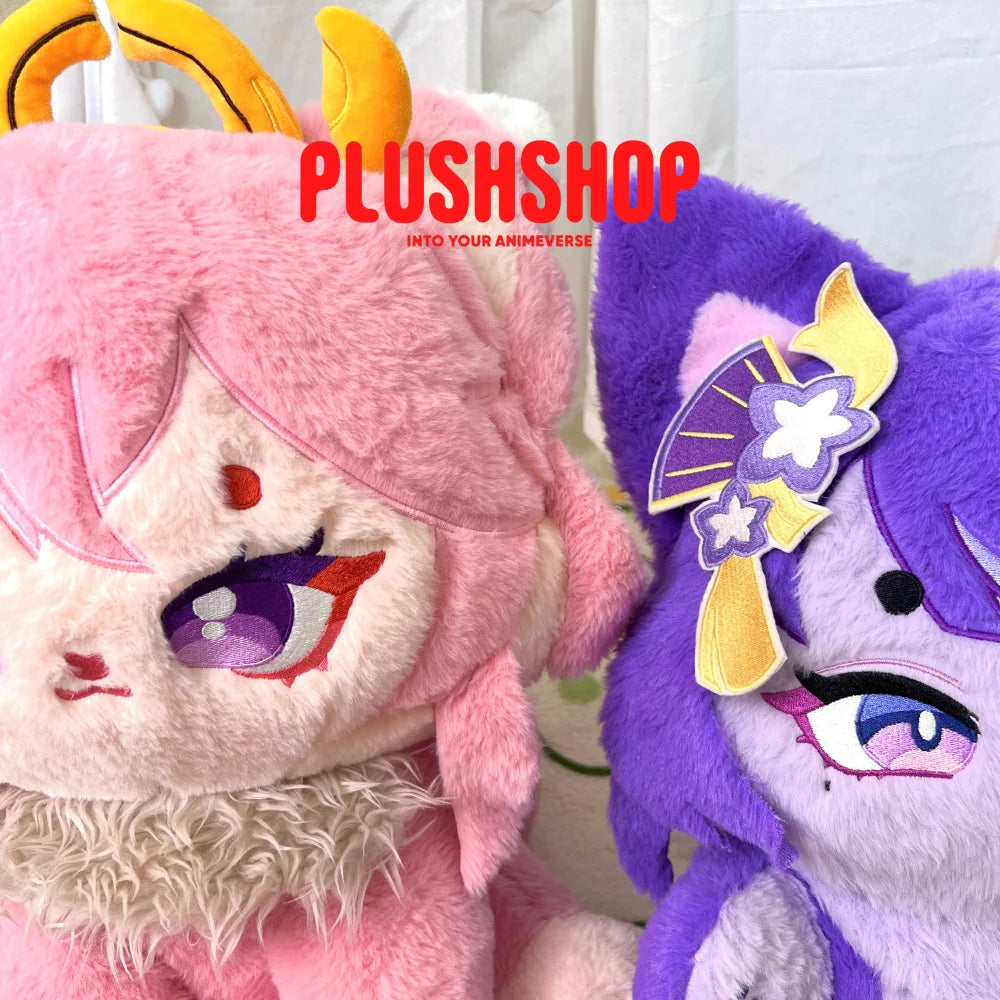 Genshin Impact Raidenmeow &amp; Mikomeow Plushie Combo Pack(Pre Order Ship Within 30 Days)