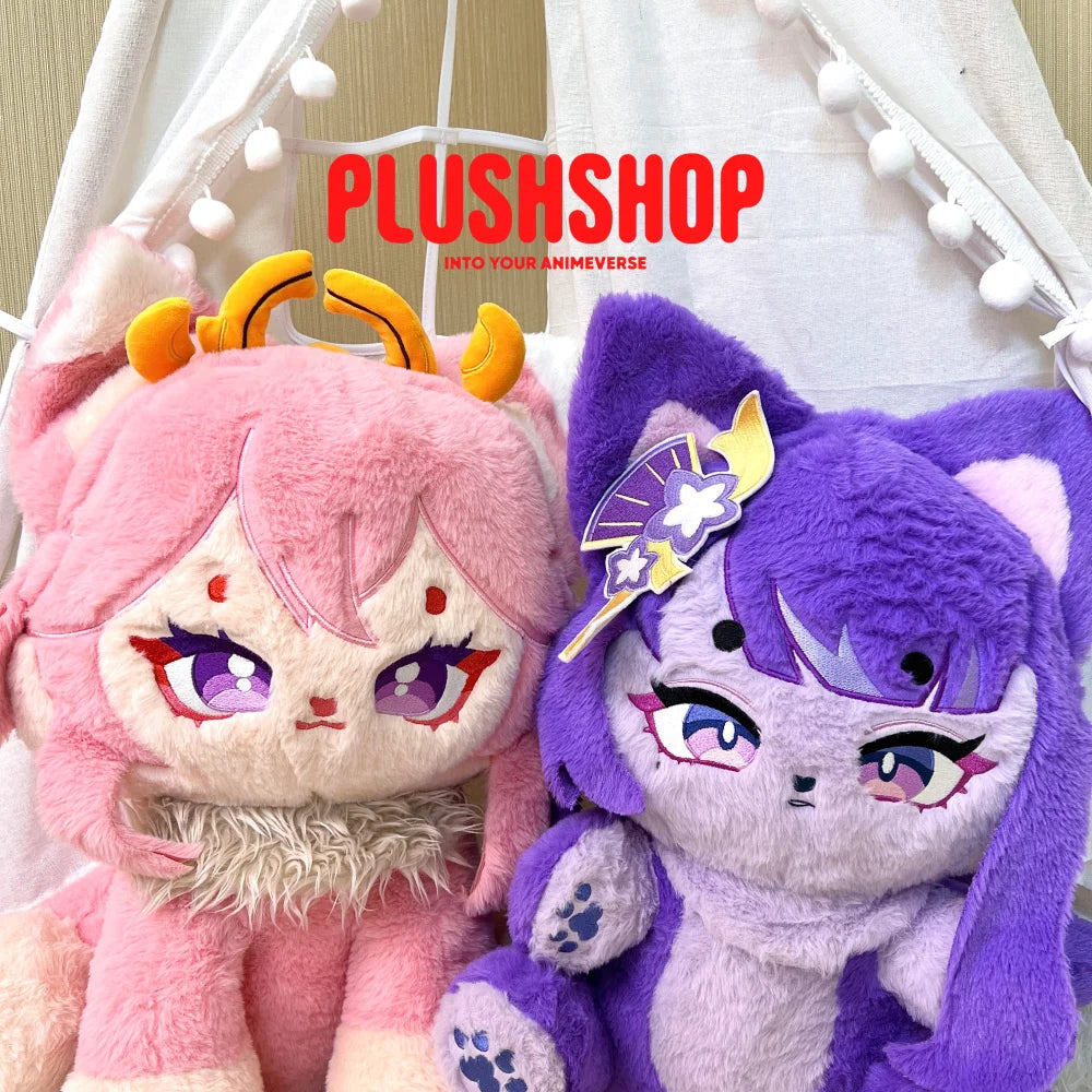 Genshin Impact Raidenmeow &amp; Mikomeow Plushie Combo Pack(Pre Order Ship Within 30 Days)