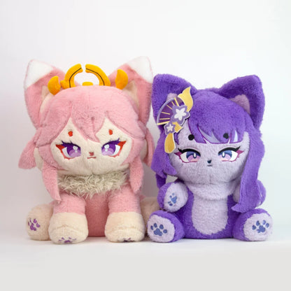 Genshin Impact Raidenmeow &amp; Mikomeow Plushie Combo Pack(Pre-Order)