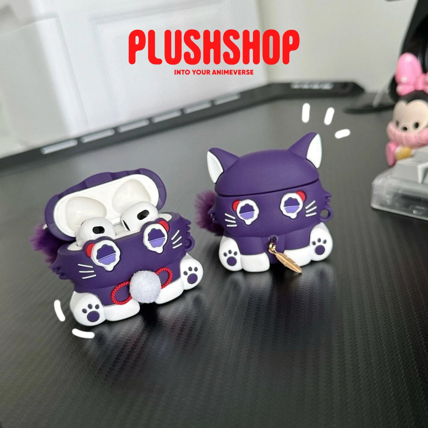 Genshin Impact Scarameow Earphone Cover For Airpods 耳机壳