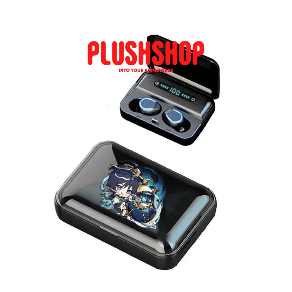 Genshin Impact Scaramouche Wireless Earbuds Bluetooth Headphones In-Ear Earphones With Charging Case