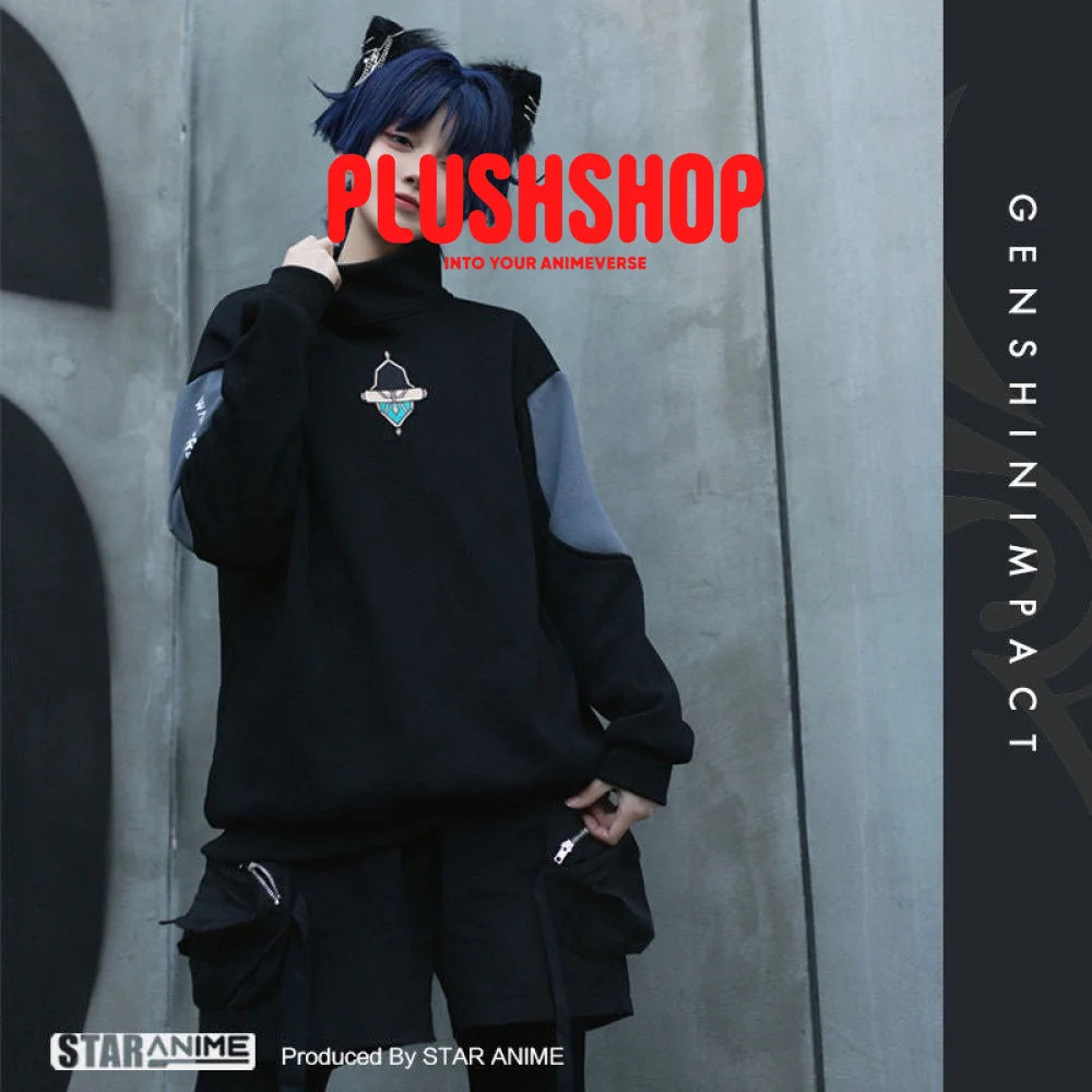 Genshin Impact Game Character Scaramouche Wanderer Design Element Spring And Autumn Sweatshirt