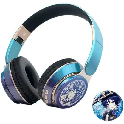 Genshin Wanderer Headphone Wireless With Microphone Hifi Stereo Foldable Lightweight Headset